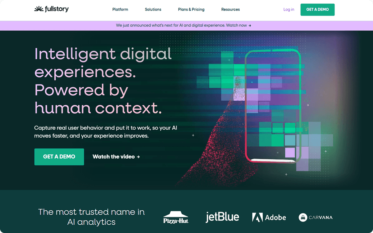 Fullstory interface