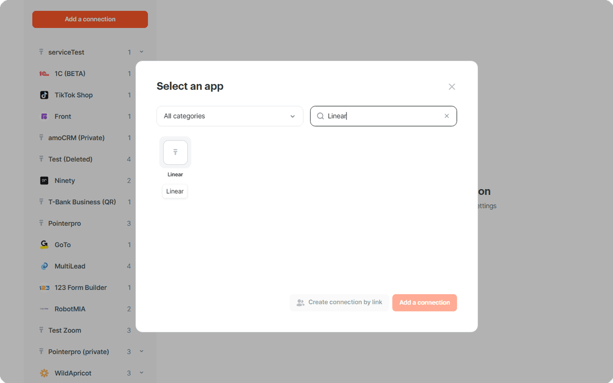 Select Linear in Albato