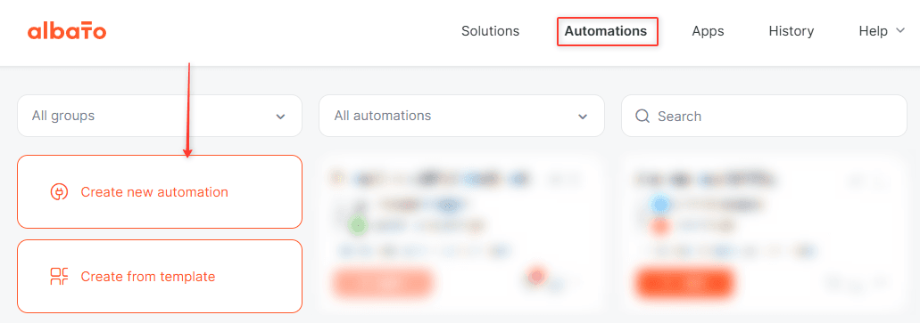 Create an automation in Albato