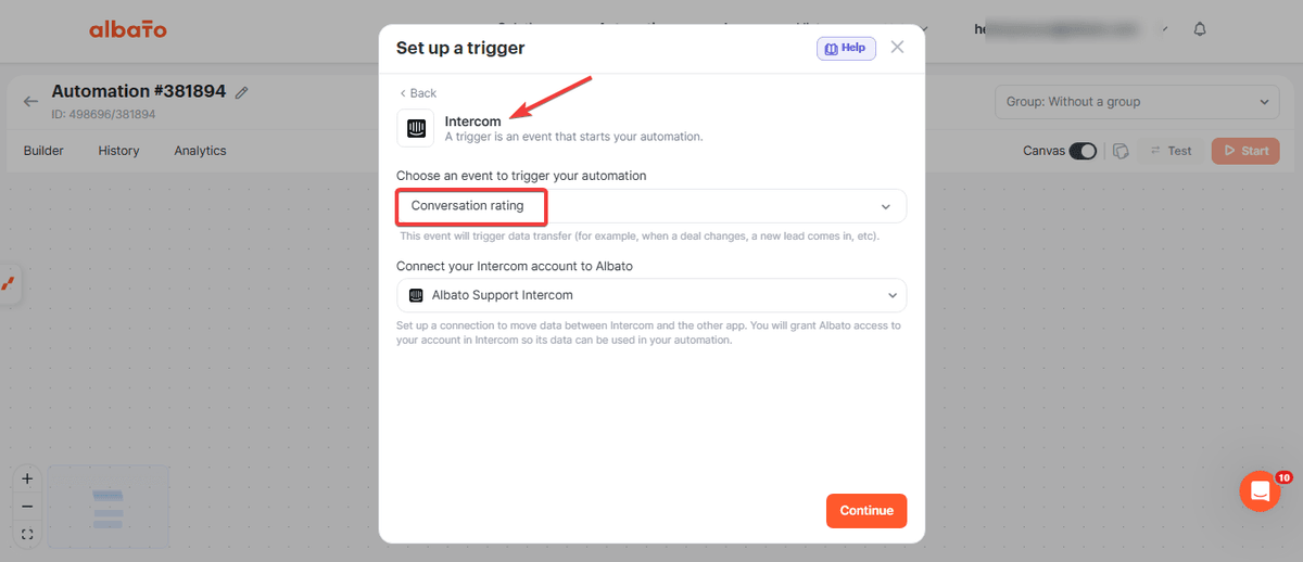 Track Intercom chat ratings in Google Sheets and Slack screenshot 4