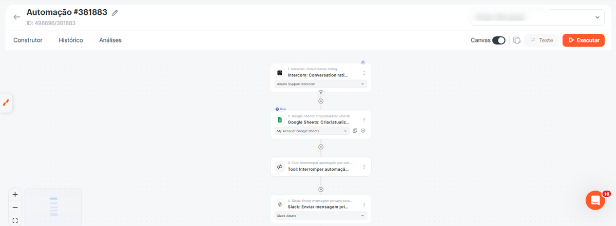 Acompanhe avaliações do Intercom no Google Sheets e Slack screenshot 13