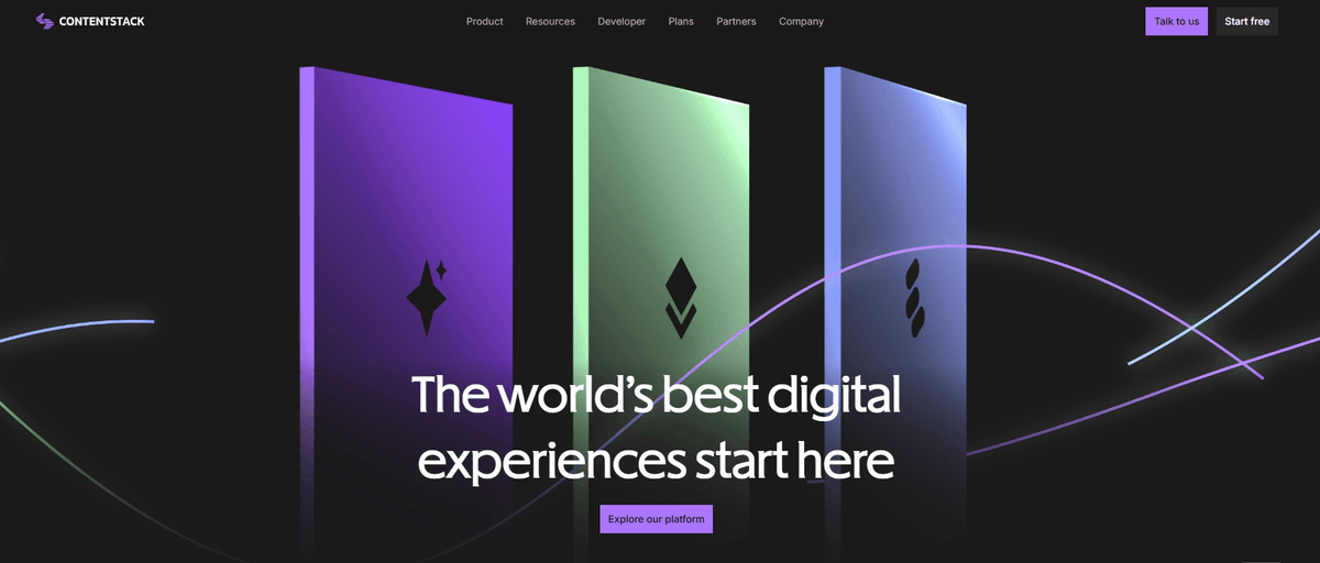Contentstack agentic experience platform homepage