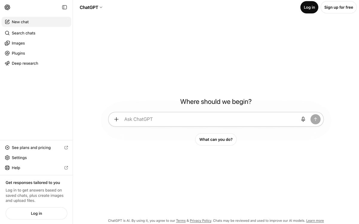 ChatGPT DALL-E AI image generator homepage
