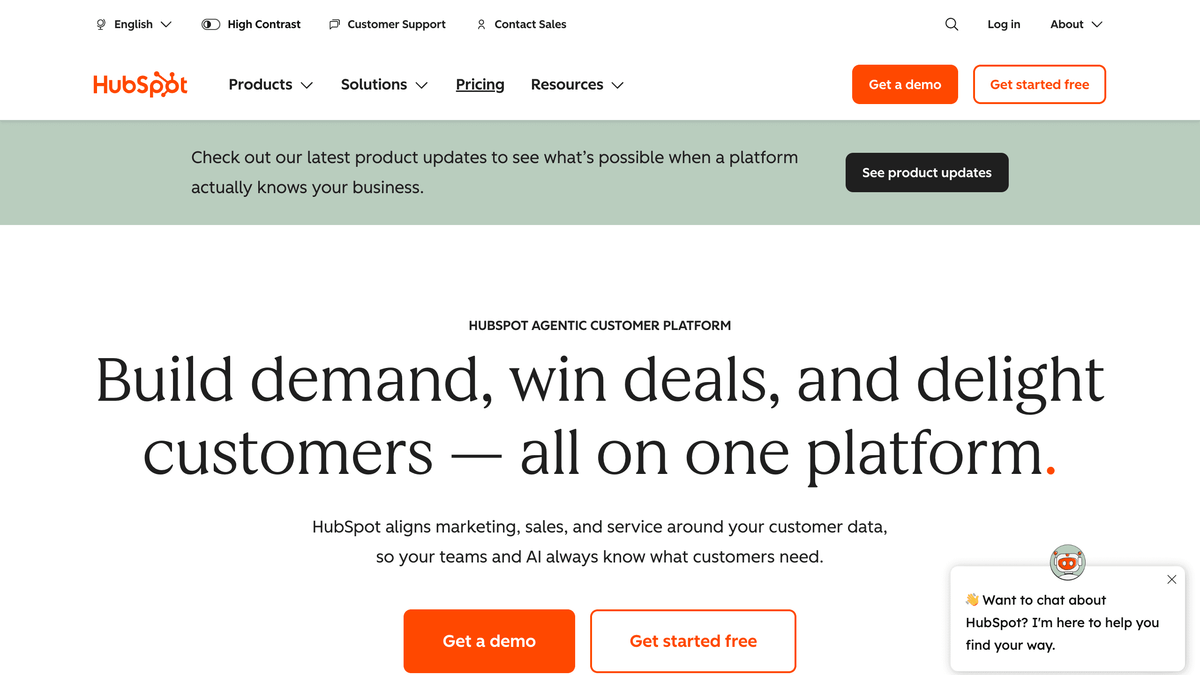 HubSpot account-based marketing hero screen showing target-account tiers and ABM workflows inside the CRM