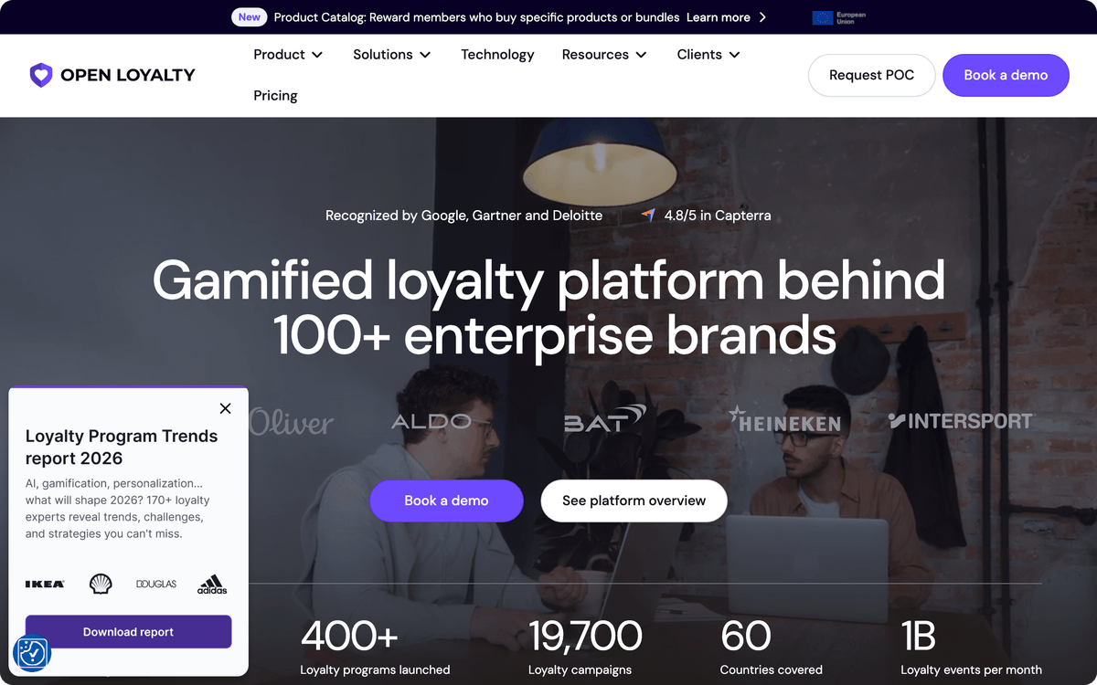 Open Loyalty headless API-first loyalty platform with active-member pricing for enterprise teams