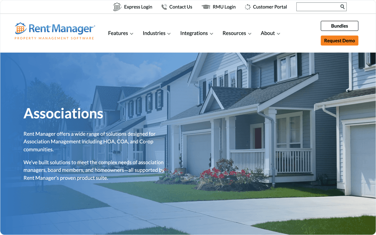 Rent Manager associations page hero