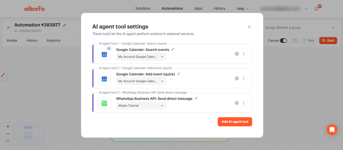 How to create an AI bot on WhatsApp to schedule events in Google Calendar screenshot 24