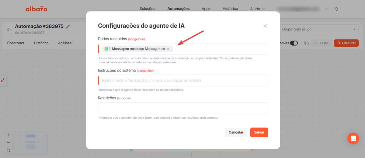 Como criar um bot de IA no WhatsApp para agendar eventos no Google Calendar screenshot 10