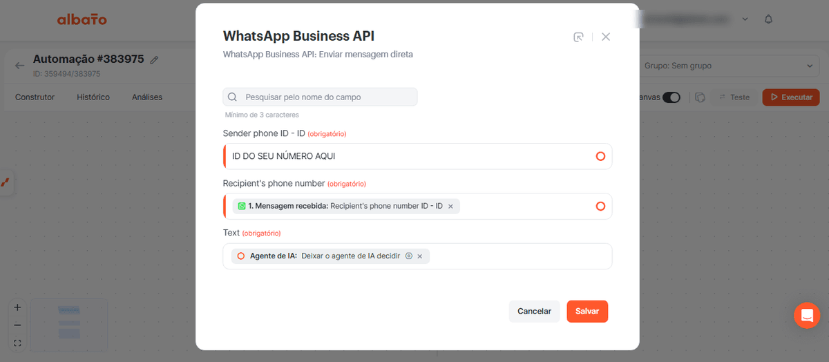 Como criar um bot de IA no WhatsApp para agendar eventos no Google Calendar screenshot 24