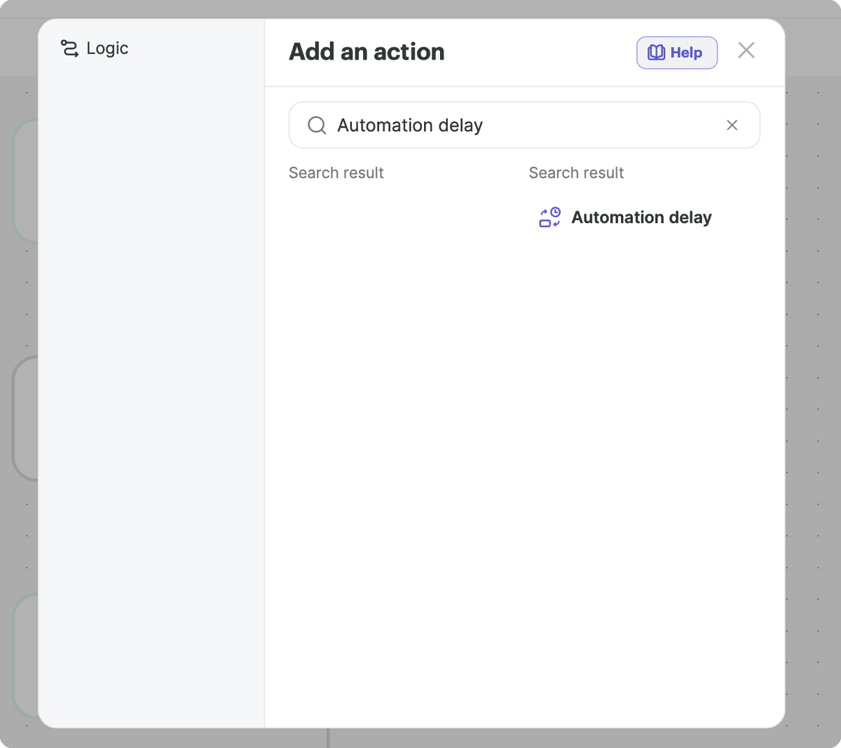 Select the Automation delay tool