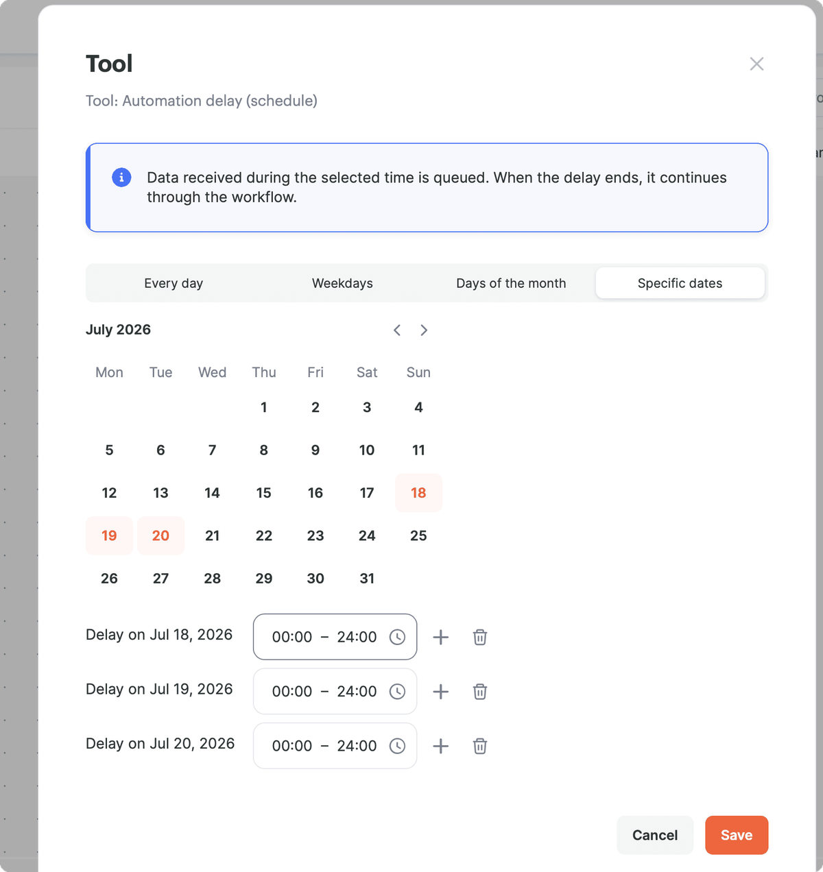 Automation delay specific date schedule