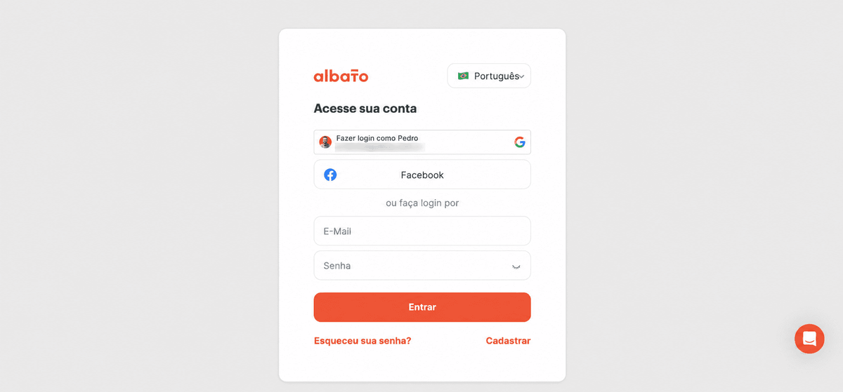 Captura de tela da configuração da conexão por link 01